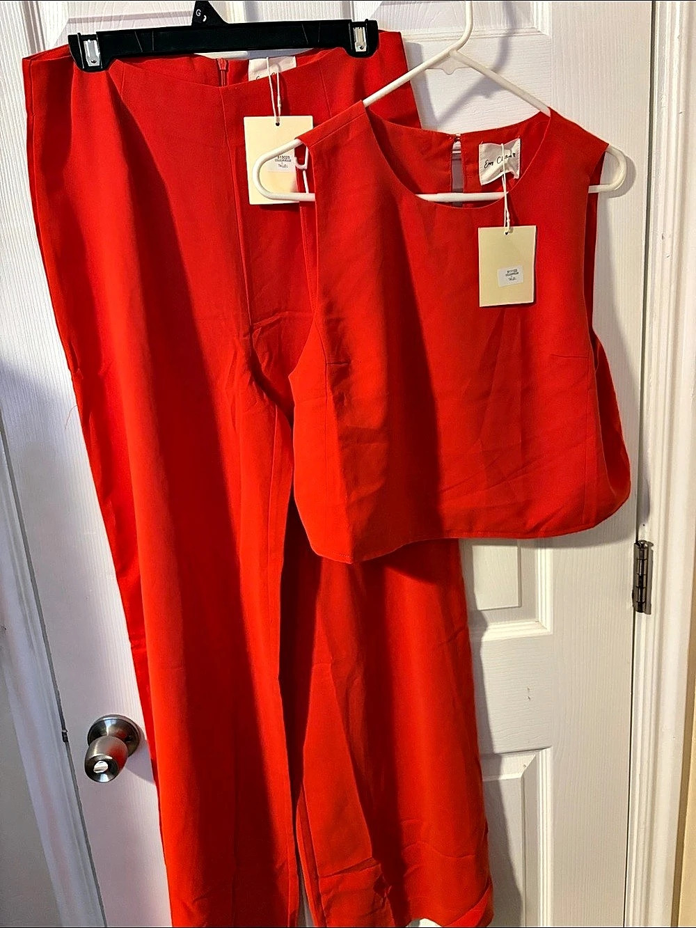 Isaac Mizrahi Red Pantsuit Size Medium NWT